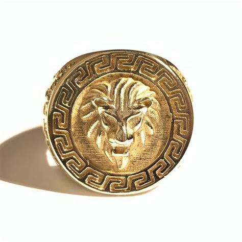 versace lion ring